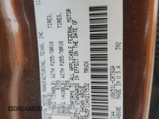 2017 Toyota Tundra SR5 z VIN 5TFRW5F11HX217532, wystawiony jako Copart lot #46910165 z przebiegiem 95 097 mil mil oraz Szkoda całkowita • Salvage title. Historia ofert i sprzedaży dostępna na DreamBid. Obrazek 12.