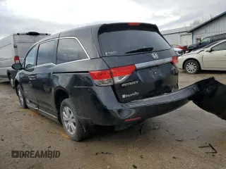 2014 Honda Odyssey EX-L with VIN 5FNRL5H62EB036964, listed as a Copart auction lot 46581355 with 62,290 mi miles and Salvage Title. Bid and sale history available at DreamBid. Image 2.