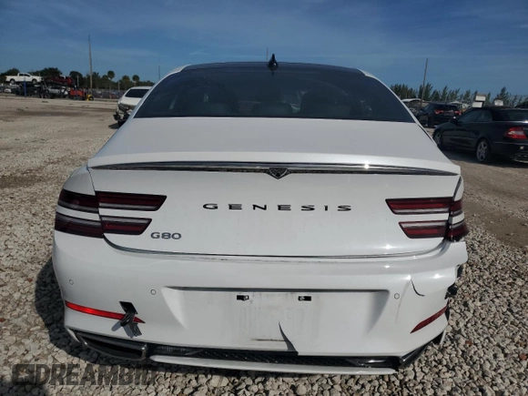 2021 Genesis G80 2.5T with VIN KMTGB4SC8MU044111, listed as a Copart auction lot 87377824 with 17,102 mi miles and Salvage Title. Bid and sale history available at DreamBid. Image 6.