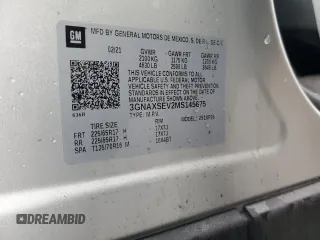 2021 Chevrolet Equinox LS z VIN 3GNAXSEV2MS145675, wystawiony jako Copart lot #52383935 z przebiegiem 55 419 mil mil oraz Szkoda całkowita • Salvage title. Historia ofert i sprzedaży dostępna na DreamBid. Obrazek 15.