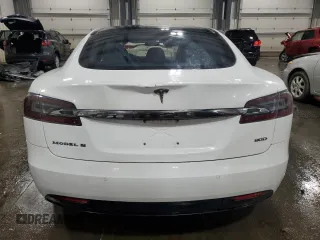 2016 Tesla Model S 90D with VIN 5YJSA1E22GF150015, listed as a Copart auction lot 61559375 with 75,609 mi miles and Salvage title. Bid and sale history available at DreamBid. Image 6.