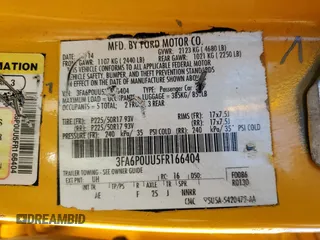 2015 Ford Fusion S Hybrid with VIN 3FA6P0UU5FR166404, listed as a Copart auction lot 45393185 with 347,997 mi miles and Clean Title. Bid and sale history available at carsss.com. Image 12.