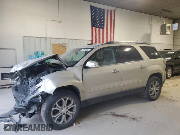 2014 GMC Acadia SLT with VIN 1GKKRRKD9EJ108500, listed as a Copart auction lot 43567395 with 134,442 mi miles and Salvage Title. Bid and sale history available at carsss.com. Image 1.