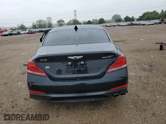 2021 Genesis G70 2.0T with VIN KMTG44LA3MU075175, listed as a Copart auction lot 57679175 with 89,864 mi miles and Salvage title. Bid and sale history available at DreamBid. Image 6.