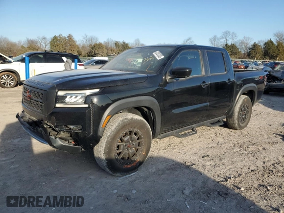 2022 Nissan Frontier Pro-4X with VIN 1N6ED1EK7NN605778, listed as a Copart auction lot 43533205 with 49,132 mi miles and Salvage title. Bid and sale history available at DreamBid. Image 1.