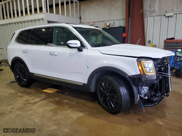 2021 Kia Telluride SX with VIN 5XYP54HC5MG166276, listed as a Copart auction lot 43390455 with 57,437 mi miles and Salvage Title. Bid and sale history available at carsss.com. Image 4.