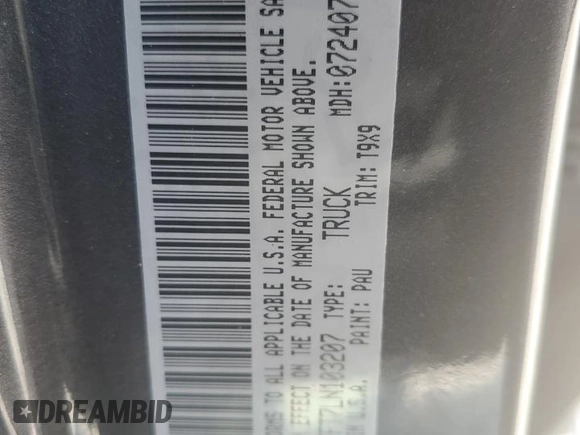 2020 Ram 1500 Big Horn with VIN 1C6SRFFT7LN103207, listed as a Copart auction lot 55208895 with 71,610 mi miles and Salvage title. Bid and sale history available at DreamBid. Image 12.