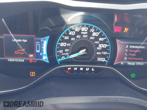 2016 Ford C-Max Energi SEL with VIN 1FADP5CU9GL102758, listed as a IAAI auction lot 41989630 with 103,410 mi miles. Bid and sale history available at carsss.com. Image 7.