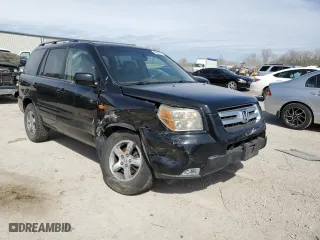 2007 Honda Pilot EX-L with VIN 5FNYF18517B001743, listed as a Copart auction lot 49447955 with 226,857 mi miles and Salvage Title. Bid and sale history available at carsss.com. Image 4.