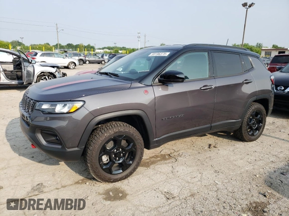 2024 Jeep Compass Trailhawk with VIN 3C4NJDDN8RT130513, listed as a Copart auction lot 59196375 with 1,845 mi miles and Salvage title. Bid and sale history available at DreamBid. Image 1.