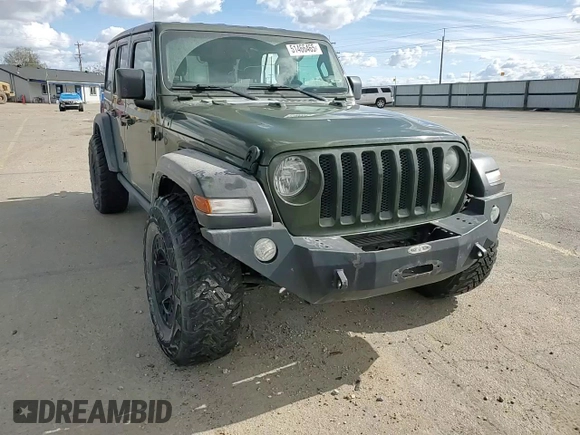 2021 Jeep Wrangler Unlimited Sport S with VIN 1C4HJXDG2MW712223, listed as a Copart auction lot 51466465 with 54,032 mi miles and Salvage Title. Bid and sale history available at carsss.com. Image 12.