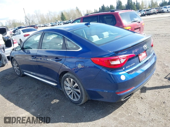 2017 Hyundai Sonata Sport with VIN 5NPE34AF3HH481285, listed as a IAAI auction lot 41950164 with 49,273 mi miles and . Bid and sale history available at DreamBid. Image 3.