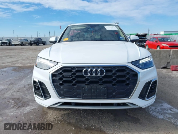 2022 Audi Q5 S line Premium Plus with VIN WA1EAAFY7N2092557, listed as a IAAI auction lot 41596625 with 50,217 mi miles. Bid and sale history available at carsss.com. Image 12.