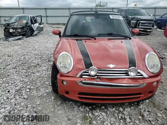 2006 MINI Convertible with VIN WMWRF335X6TG15824, listed as a Copart auction lot 56163205 with 113,109 mi miles and Salvage title. Bid and sale history available at DreamBid. Image 14.