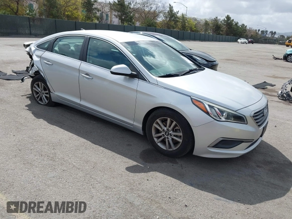 2016 Hyundai Sonata 2.4L with VIN 5NPE24AF2GH290569, listed as a IAAI auction lot 41937016 with 113,756 mi miles and . Bid and sale history available at carsss.com. Image 1.