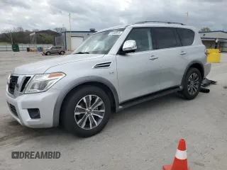 2017 Nissan Armada SL with VIN JN8AY2ND6H9011388, listed as a Copart auction lot 51095915 with 44,735 mi miles and Salvage Title. Bid and sale history available at carsss.com. Image 1.