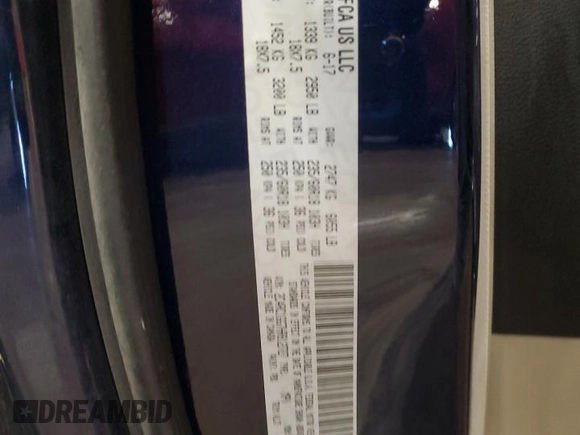 2017 Chrysler Pacifica Limited with VIN 2C4RC1GG7HR812727, listed as a Copart auction lot 63574525 with 172,424 mi miles and Clean title. Bid and sale history available at DreamBid. Image 14.
