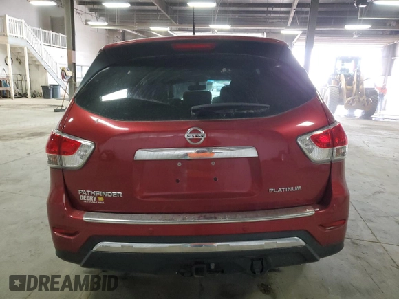 2015 Nissan Pathfinder Platinum with VIN 5N1AR2MN7FC670076, listed as a Copart auction lot 52498125 with 101,993 mi miles and Salvage title. Bid and sale history available at DreamBid. Image 6.