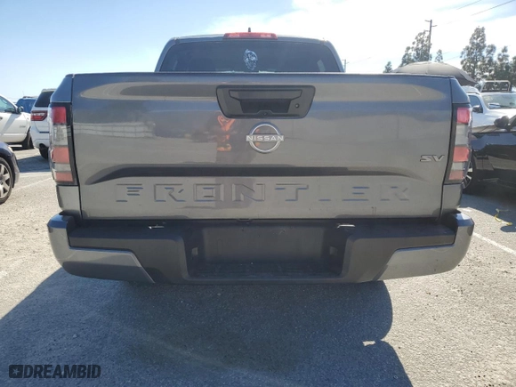 2023 Nissan Frontier SV with VIN 1N6ED1EJ1PN651102, listed as a Copart auction lot 46359795 with 28,502 mi miles and Salvage Title. Bid and sale history available at carsss.com. Image 6.