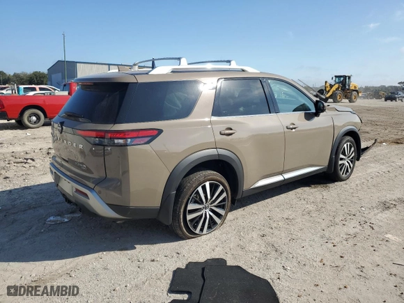2023 Nissan Pathfinder Platinum with VIN 5N1DR3DK6PC239559, listed as a Copart auction lot 43953055 with 14,587 mi miles and Non Repairable. Bid and sale history available at carsss.com. Image 3.
