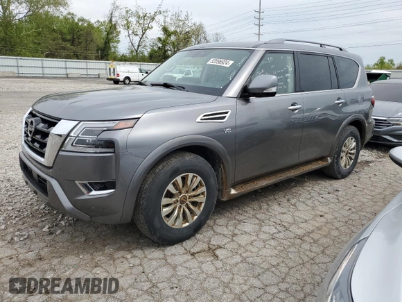 2022 Nissan Armada SV with VIN JN8AY2AD2N9678377, listed as a Copart auction lot 52096924 with 29,361 mi miles and Salvage Title. Bid and sale history available at carsss.com. Image 1.