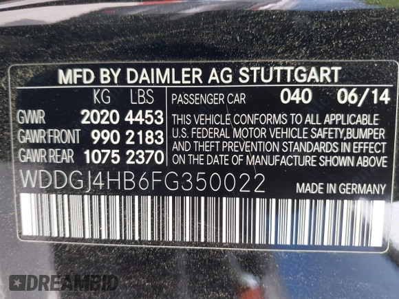 2015 Mercedes-Benz C 250 with VIN WDDGJ4HB6FG350022, listed as a IAAI auction lot 42552333 with 135,827 mi miles and . Bid and sale history available at DreamBid. Image 9.