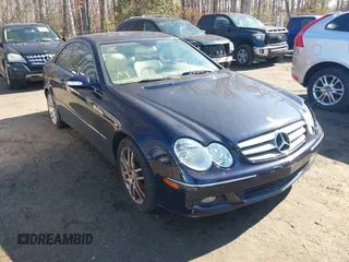 2008 Mercedes-Benz CLK 3.5L with VIN WDBTJ56H38F238341, listed as a IAAI auction lot 41857777 with 160,257 mi miles. Bid and sale history available at carsss.com. Image 1.
