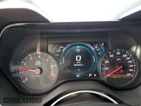 2017 Chevrolet Camaro 2SS with VIN 1G1FH1R76H0122035, listed as a Copart auction lot 57768925 with 56,463 mi miles and Salvage title. Bid and sale history available at DreamBid. Image 9.