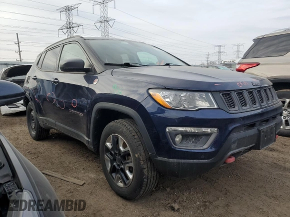 2018 Jeep Compass Trailhawk with VIN 3C4NJDDB5JT112495, listed as a Copart auction lot 44628635 with 62,882 mi miles and Salvage Title. Bid and sale history available at carsss.com. Image 4.