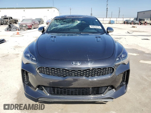 2018 Kia Stinger GT with VIN KNAE35LCXJ6040453, listed as a Copart auction lot 46859275 with 19,373 mi miles and Salvage Title. Bid and sale history available at carsss.com. Image 5.