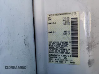 2016 Nissan Maxima SL z VIN 1N4AA6AP3GC429793, wystawiony jako Copart lot #47254675 z przebiegiem 129 843 mil mil oraz Szkody całkowita. Historia ofert i sprzedaży dostępna na DreamBid. Obrazek 12.