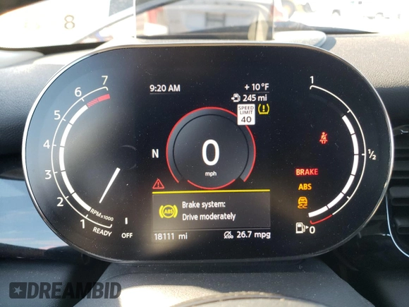 2022 MINI Hardtop Cooper S with VIN WMW53DH03N2R73889, listed as a Copart auction lot 88246445 with 18,111 mi miles and Salvage Title. Bid and sale history available at DreamBid. Image 9.