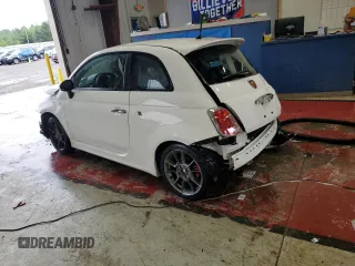 2015 FIAT 500 Abarth with VIN 3C3CFFFHXFT601900, listed as a Copart auction lot 62827495 with 21,274 mi miles and Salvage title. Bid and sale history available at DreamBid. Image 2.