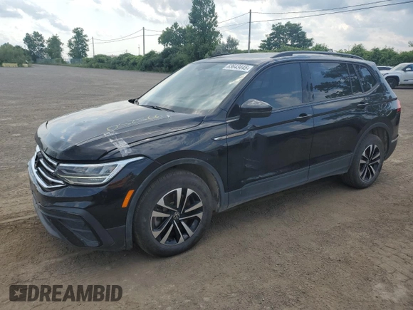 2023 Volkswagen Tiguan S with VIN 3VVFB7AX5PM082907, listed as a Copart auction lot 63643445 with 36,521 mi miles and Salvage title. Bid and sale history available at DreamBid. Image 1.