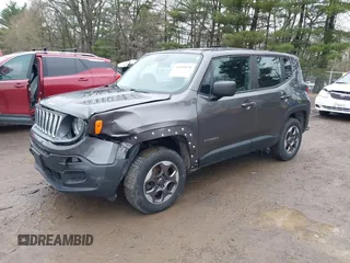 2016 Jeep Renegade Sport with VIN ZACCJBATXGPC85695, listed as a IAAI auction lot 42010070 with 131,839 mi miles. Bid and sale history available at carsss.com. Image 2.