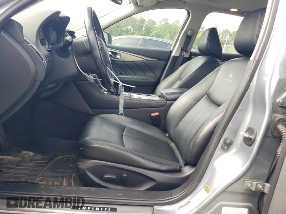 2014 Infiniti Q50 Sport with VIN JN1BV7AP0EM674540, listed as a Copart auction lot 56385455 with 130,362 mi miles and Salvage title. Bid and sale history available at DreamBid. Image 7.