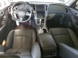 2015 Infiniti Q50 Premium with VIN JN1BV7AP4FM332073, listed as a Copart auction lot 46950325 with 66,587 mi miles and Salvage Title. Bid and sale history available at carsss.com. Image 8.