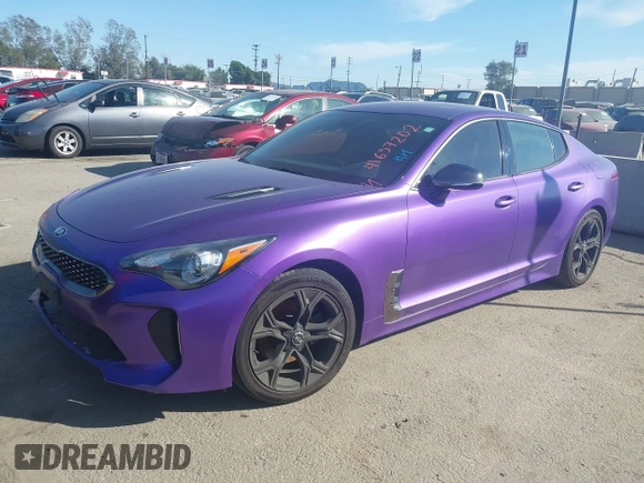 2020 Kia Stinger GT-Line with VIN KNAE15LA1L6078533, listed as a IAAI auction lot 41637202 with 63,494 mi miles. Bid and sale history available at carsss.com. Image 14.