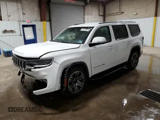 2022 Jeep Wagoneer Series III with VIN 1C4SJVDT4NS227971, listed as a Copart auction lot 47779975 with 76,441 mi miles and Salvage Title. Bid and sale history available at DreamBid. Image 1.