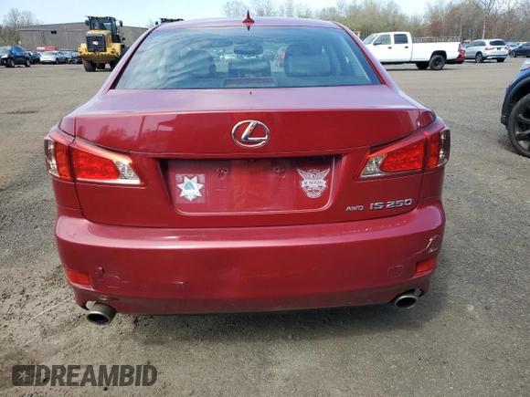 2012 Lexus IS 250 with VIN JTHCF5C26C5058528, listed as a Copart auction lot 54547455 with 166,338 mi miles and Clean Title. Bid and sale history available at DreamBid. Image 6.