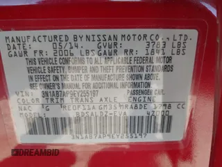 2014 Nissan Sentra SV z VIN 3N1AB7AP9EY255197, wystawiony jako IAAI lot #42353604 z przebiegiem 126 498 mil mil oraz . Historia ofert i sprzedaży dostępna na DreamBid. Obrazek 9.