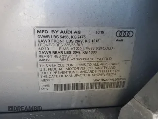 2020 Audi Q5 Premium Plus with VIN WA1BNAFY4L2035575, listed as a Copart auction lot 47128905 with 104,920 mi miles and Salvage Title. Bid and sale history available at carsss.com. Image 15.