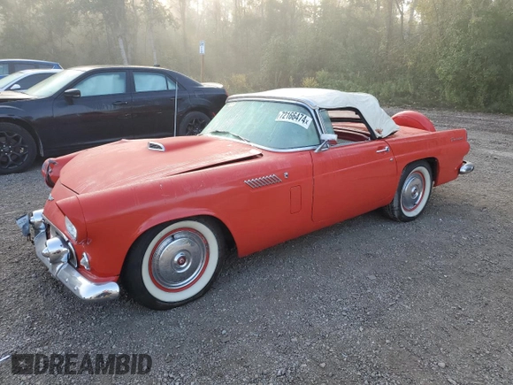 1956 Ford Thunderbird with VIN P6FH249214, listed as a Copart auction lot 72166474 with 91,315 mi miles and Clean Title. Bid and sale history available at DreamBid. Image 1.
