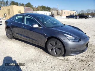 2019 Tesla Model 3 Mid Range with VIN 5YJ3E1EA1KF435295, listed as a Copart auction lot 49552685 with 56,366 mi miles and Salvage Title. Bid and sale history available at DreamBid. Image 4.