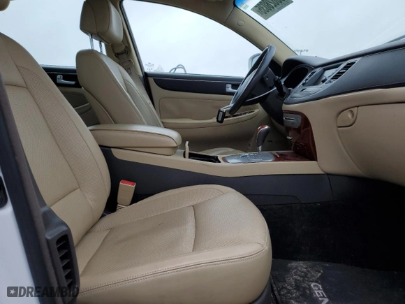 2013 Hyundai Genesis 3.8L with VIN KMHGC4DD5DU249107, listed as a Copart auction lot 50628035 with 75,868 mi miles and Salvage Title. Bid and sale history available at carsss.com. Image 7.