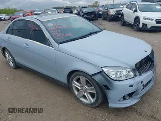 2010 Mercedes-Benz C-Class C 300 Sport with VIN WDDGF8BB8AR124093, listed as a IAAI auction lot 42011142 with 134,683 mi miles. Bid and sale history available at carsss.com. Image 1.