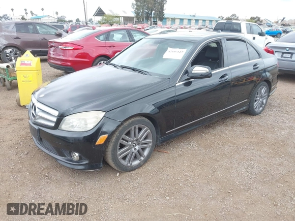 2009 Mercedes-Benz C-Class 3.0L Sport with VIN WDDGF54X29F214764, listed as a IAAI auction lot 42107127 with Not Provided miles. Bid and sale history available at carsss.com. Image 2.