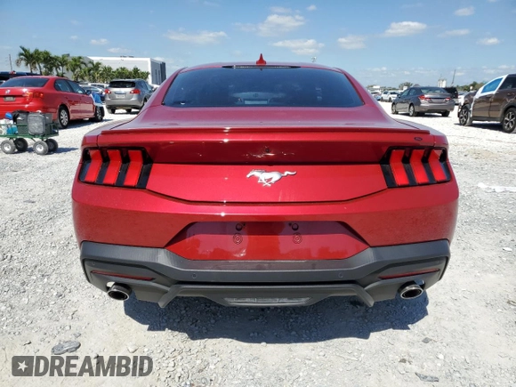 2024 Ford Mustang EcoBoost with VIN 1FA6P8TH0R5118769, listed as a Copart auction lot 52947385 with 8,296 mi miles and Salvage Title. Bid and sale history available at carsss.com. Image 6.