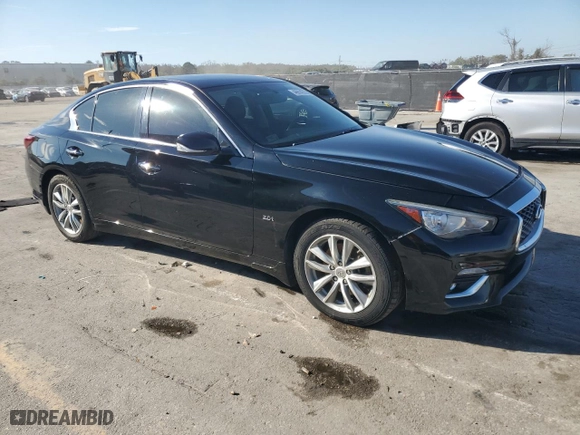 2018 Infiniti Q50 2.0t LUXE with VIN JN1CV7AP7JM240551, listed as a Copart auction lot 46914275 with NaN miles and Salvage Title. Bid and sale history available at carsss.com. Image 4.