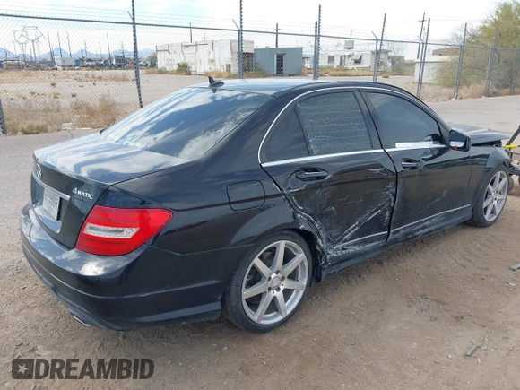 2012 Mercedes-Benz C-Class C 300 Sport with VIN WDDGF8BB7CA718546, listed as a IAAI auction lot 41901351 with 218,830 mi miles. Bid and sale history available at carsss.com. Image 4.